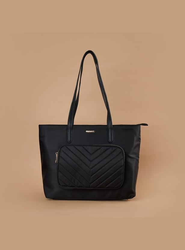 GINGER Quilted Pocket Shoulder Bag