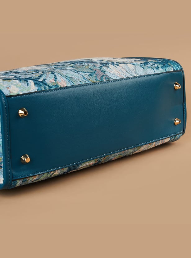 GINGER Floral Woven Shoulder Bag