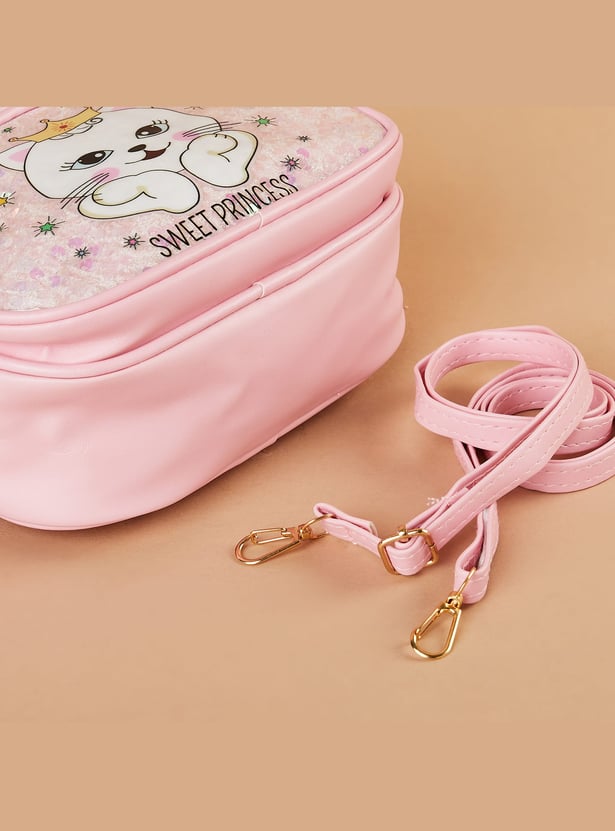 GINGER Sequinned Backpack with Appliqued Details