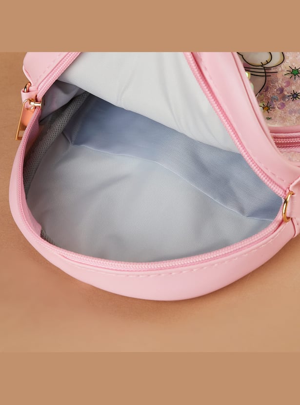 GINGER Sequinned Backpack with Appliqued Details