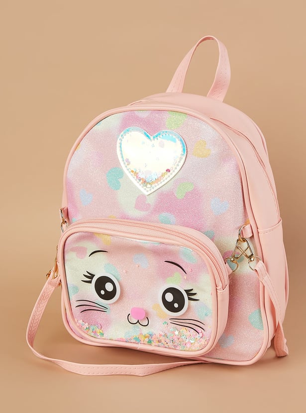 GINGER Shimmery Backpack with Bag