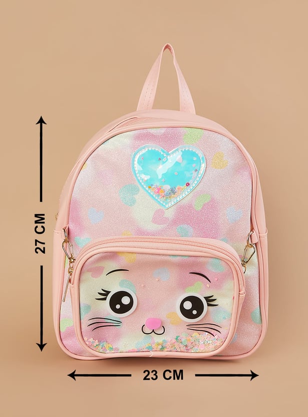 GINGER Shimmery Backpack with Bag