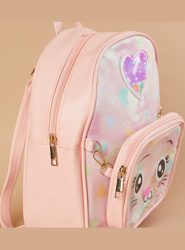 GINGER Shimmery Backpack with Bag