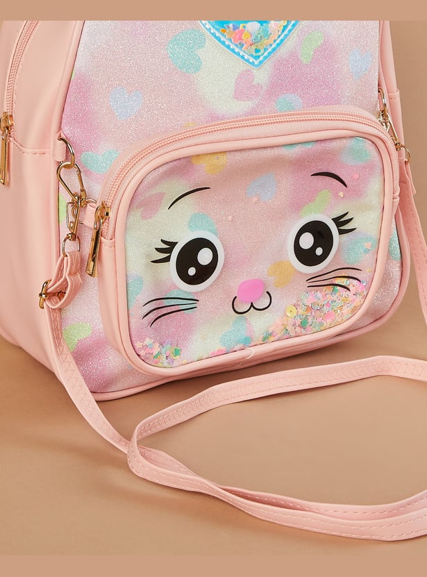 GINGER Shimmery Backpack with Bag