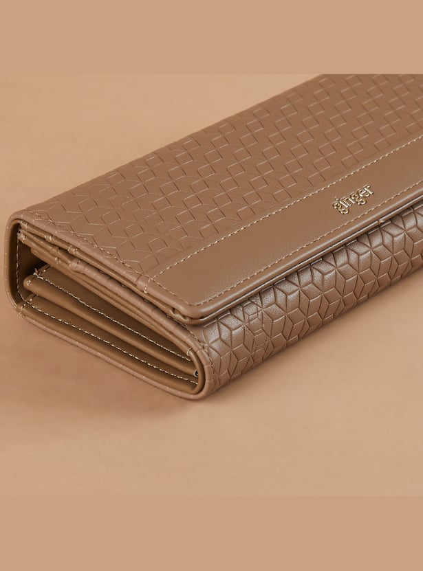 GINGER Geometric Pattern Push-Button Wallet