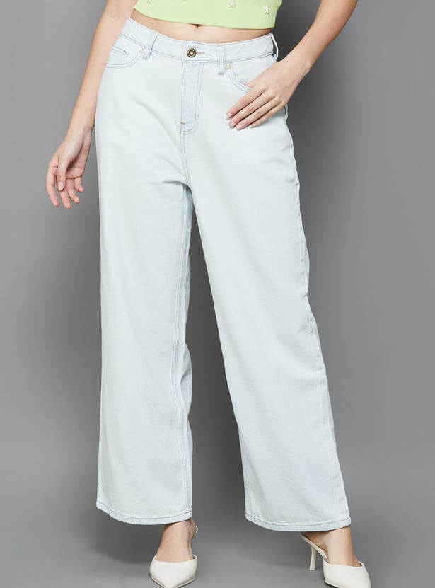 VERO MODA Washed Flared Jeans