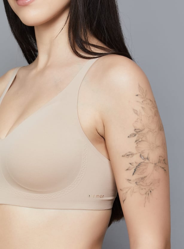 ENAMOR Solid Padded Non-Wired T-shirt