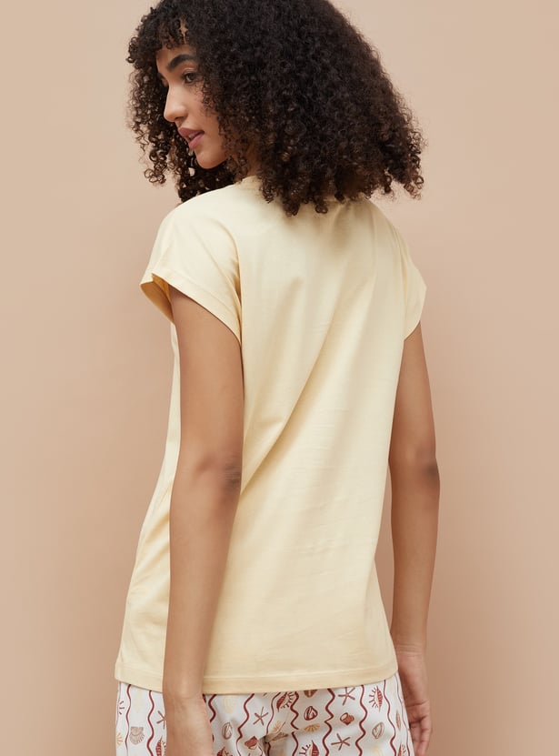 GINGER Typographic Print Lounge T-shirt