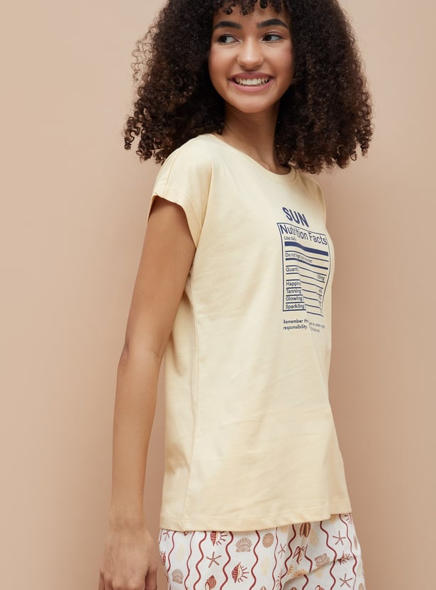 GINGER Typographic Print Lounge T-shirt