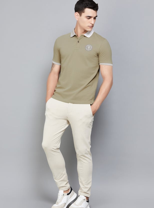 FAHRENHEIT Logo Applique Polo T-shirt