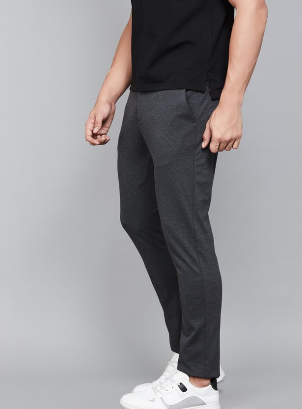 UNITED COLORS OF BENETTON Textured Slim Tapered Trousers