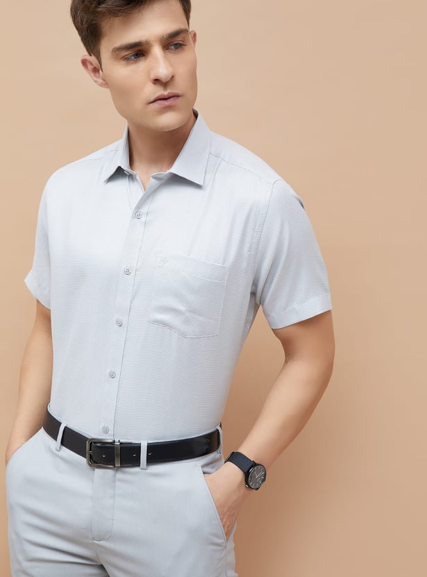 Buy CODE Textured Regular Fit Formal Shirt from CODE at just INR 799.0
