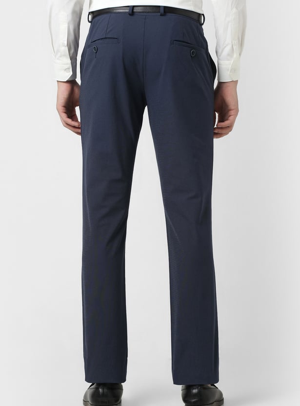 V DOT Solid Super Slim Formal Trousers