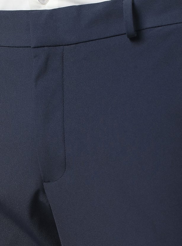 V DOT Solid Super Slim Formal Trousers