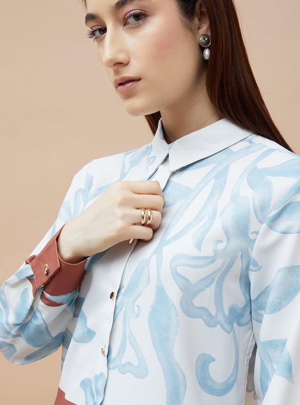 CODE Floral Print Shirt