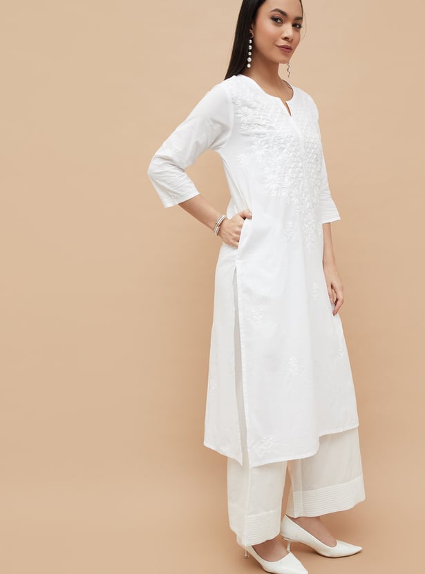 MELANGE Embroidered Straight Kurta