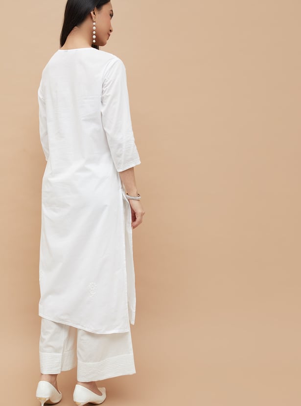 MELANGE Embroidered Straight Kurta