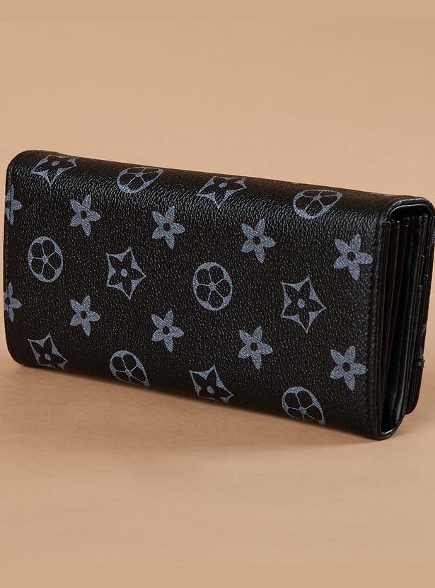 GINGER Floral Print Push-Button Wallet