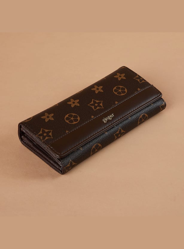 GINGER Floral Print Push-Button Wallet