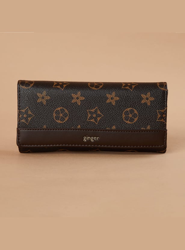GINGER Floral Print Push-Button Wallet