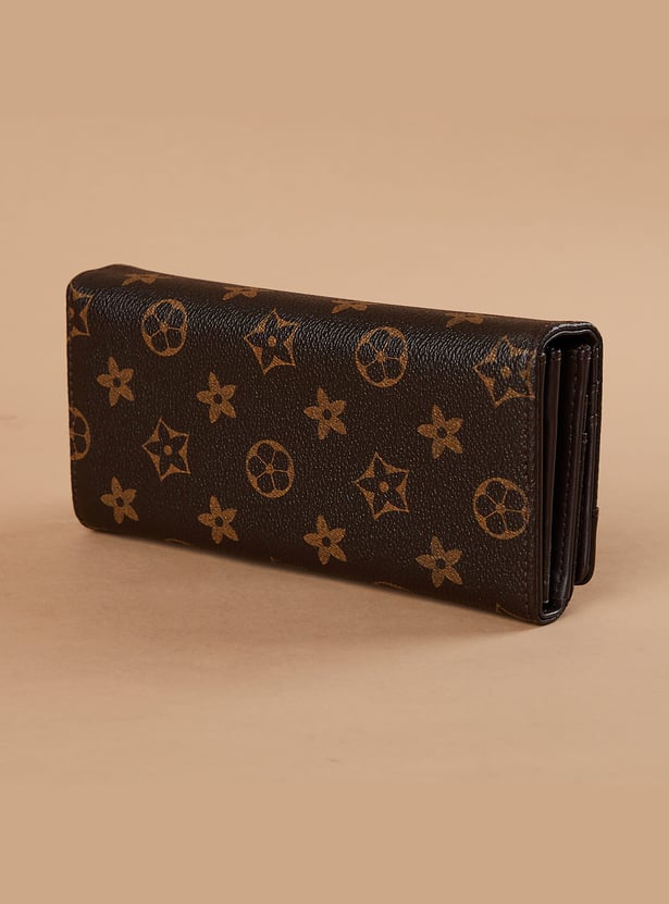 GINGER Floral Print Push-Button Wallet