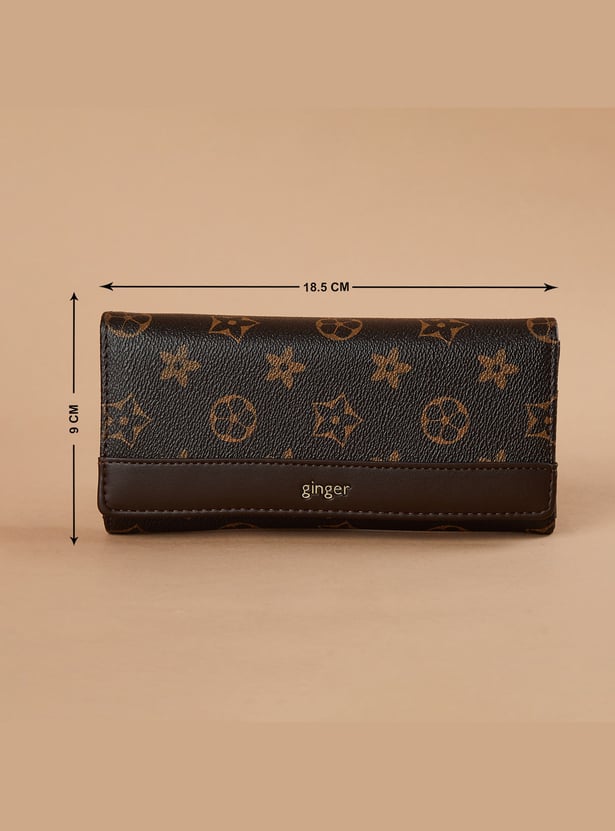 GINGER Floral Print Push-Button Wallet