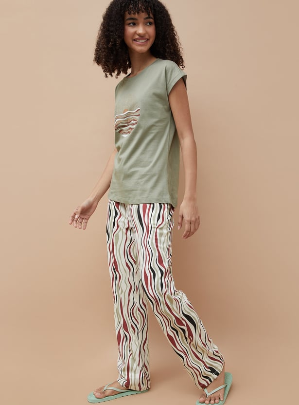 GINGER Printed Night Suit