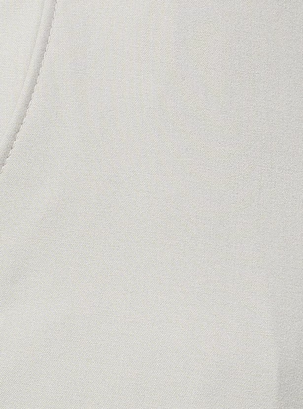 LOUIS PHILIPPE Solid Slim Straight Formal Trousers