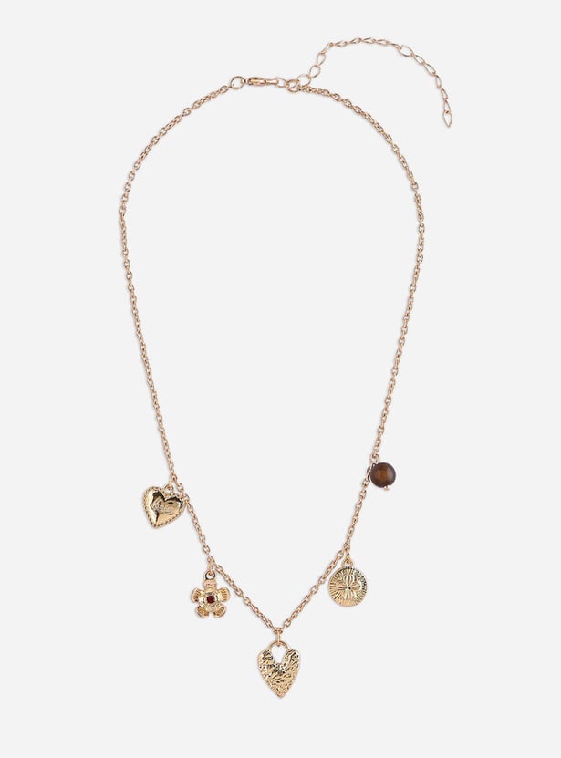 TONIQ Heart Charms Necklace