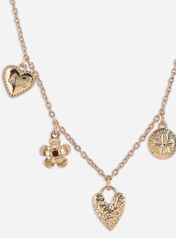 TONIQ Heart Charms Necklace
