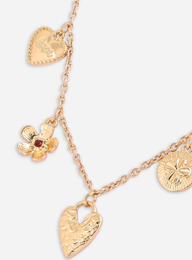 TONIQ Heart Charms Necklace