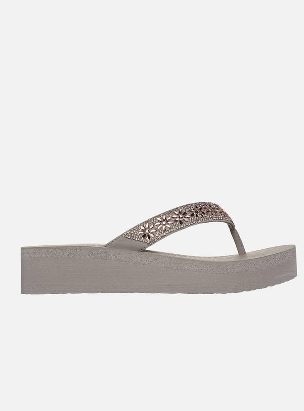 SKECHERS Vinyasa Wild Daisies Embellished Flip-Flops