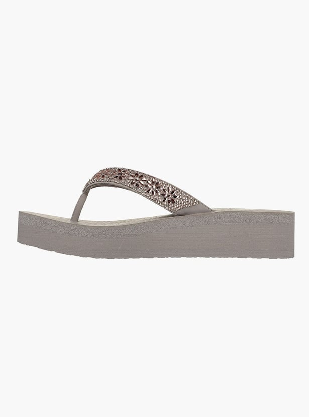 SKECHERS Vinyasa Wild Daisies Embellished Flip-Flops
