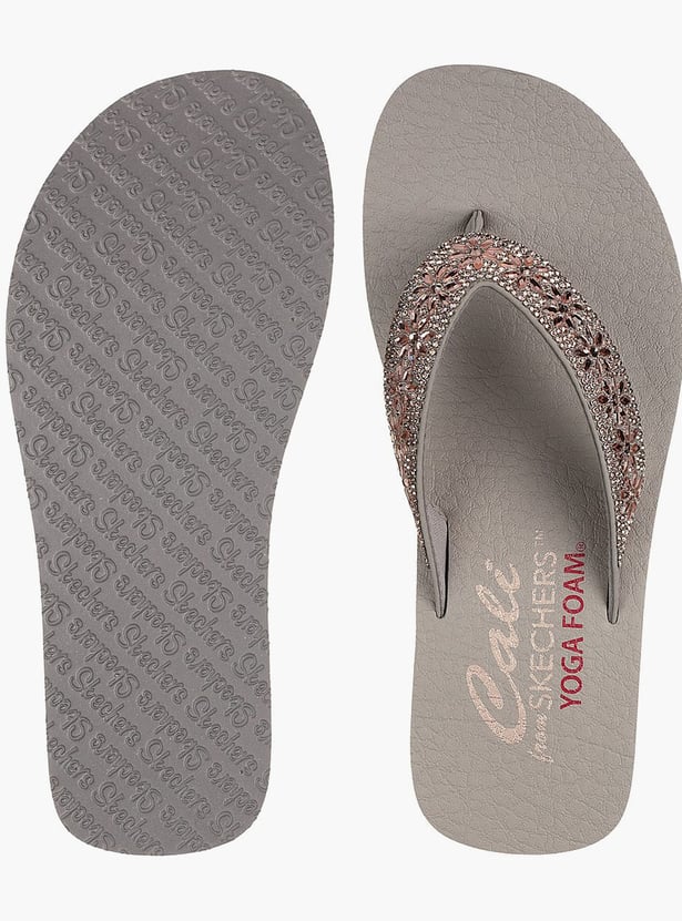 SKECHERS Vinyasa Wild Daisies Embellished Flip-Flops