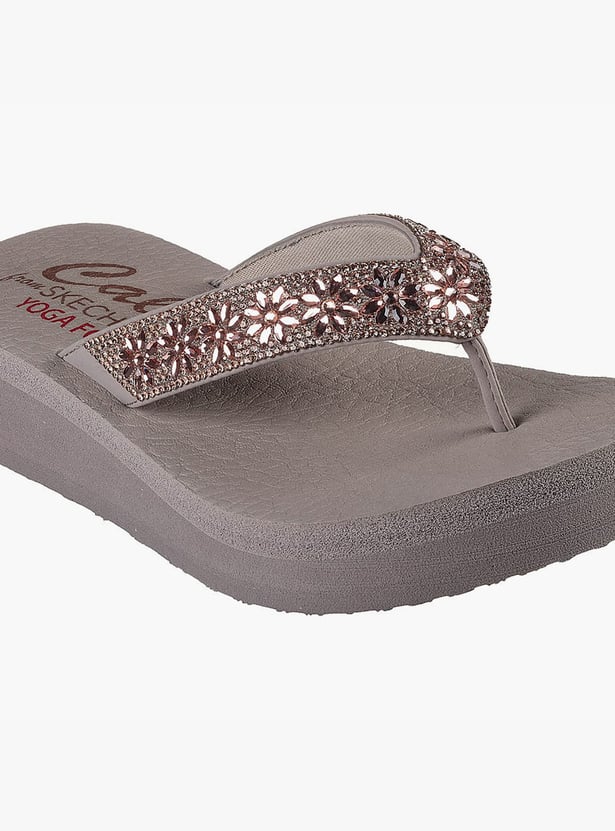 SKECHERS Vinyasa Wild Daisies Embellished Flip-Flops