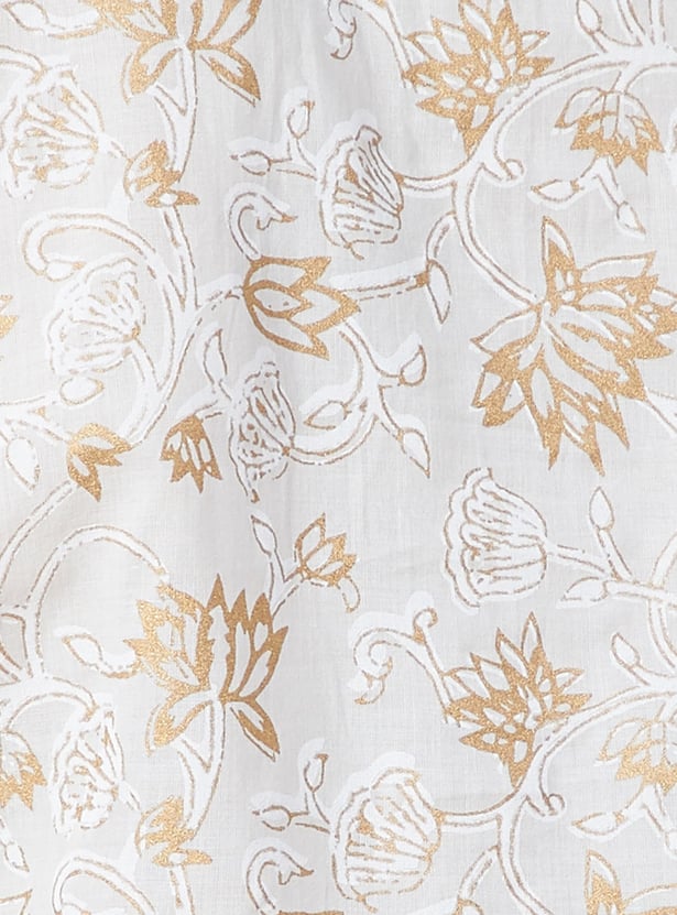 MELANGE Floral Foil Print Tunic