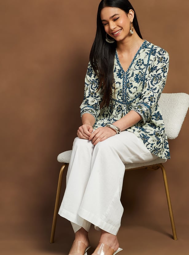 MELANGE Floral Print Tunic