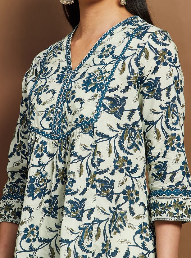 MELANGE Floral Print Tunic
