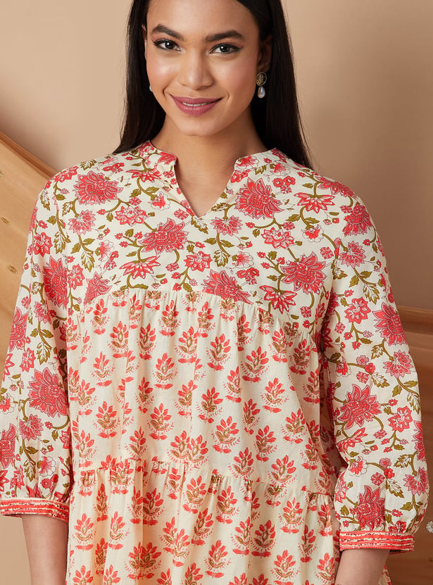 MELANGE Floral Print Tunic