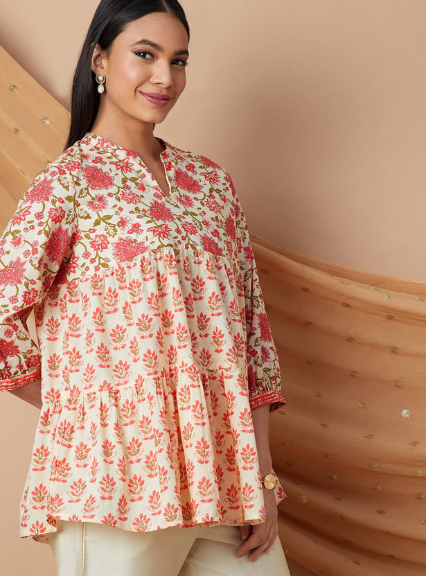 MELANGE Floral Print Tunic