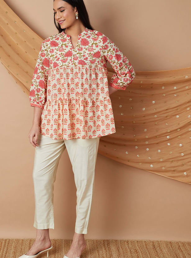 MELANGE Floral Print Tunic