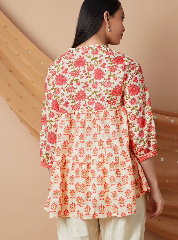 MELANGE Floral Print Tunic