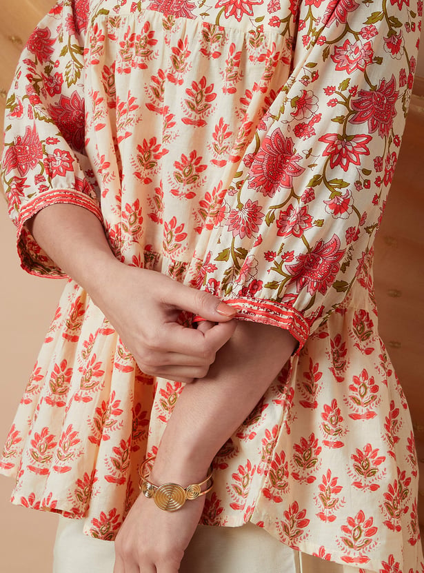 MELANGE Floral Print Tunic