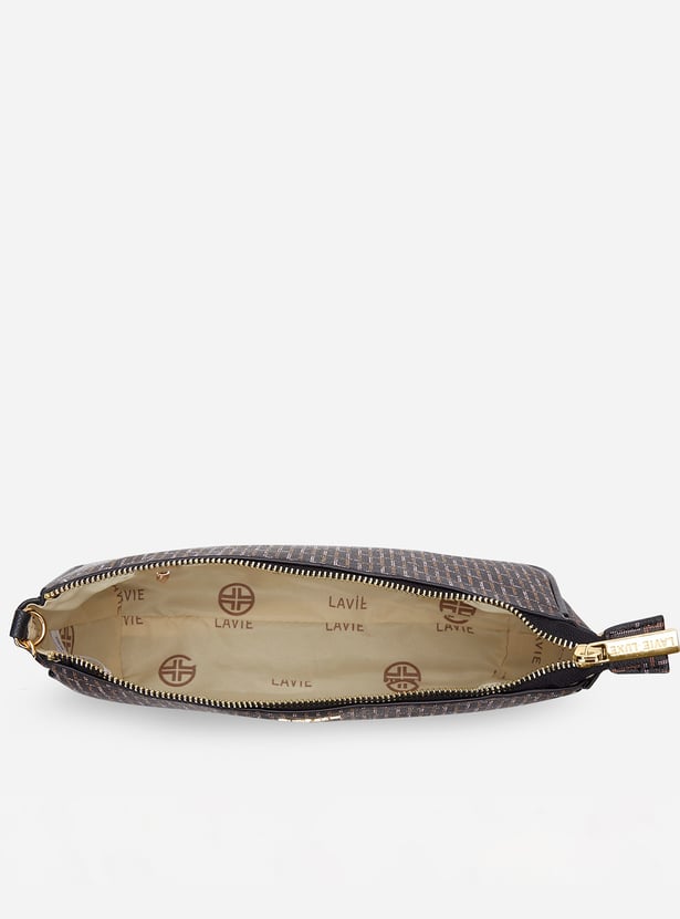 LAVIE LUXE Monogram Print Sling Bag with Coin Pocket