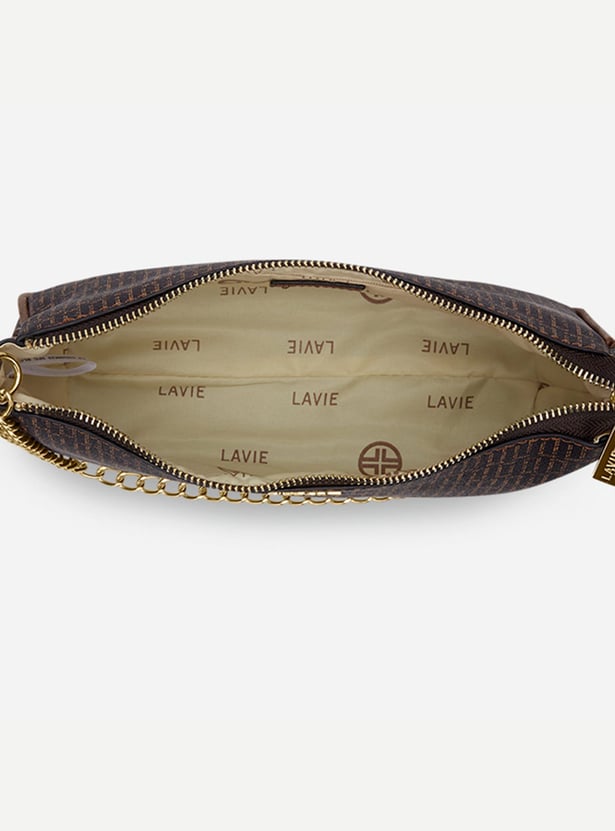 LAVIE LUXE Monogram Print Sling Bag with Vanity Pouch