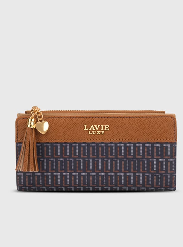LAVIE LUXE Printed Bi-Fold Wallet with Tassel Charm