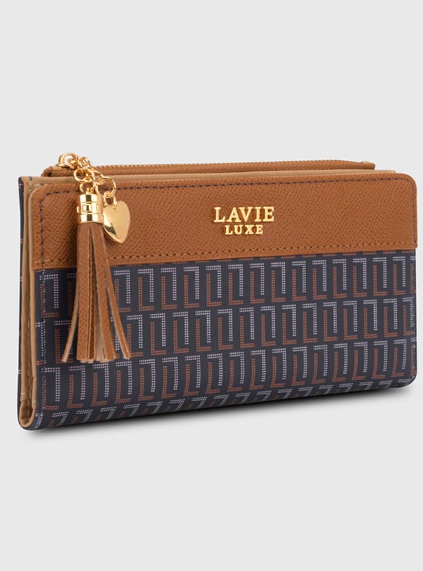 LAVIE LUXE Printed Bi-Fold Wallet with Tassel Charm