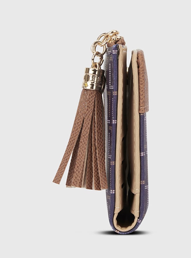 LAVIE LUXE Printed Bi-Fold Wallet with Tassel Charm