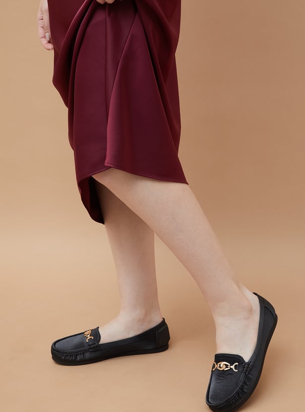 CODE Textured Bit Loafers