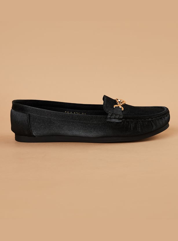 CODE Textured Bit Loafers